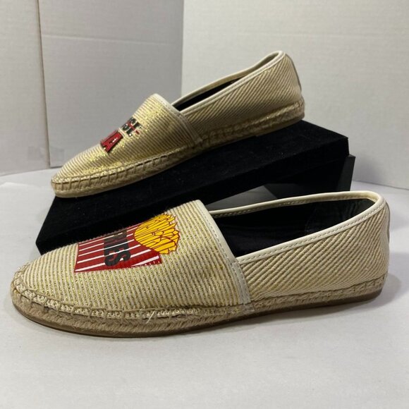 Circus by Sam Edelman “Extra Fries” Espadrille Flats White/Gold 7 - Picture 3 of 11